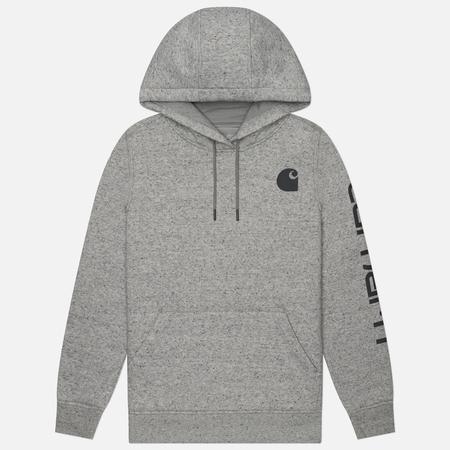Женская толстовка  Relaxed Fit Midweight Logo Sleeve Graphic Hoodie, цвет серый, размер M CARHARTT