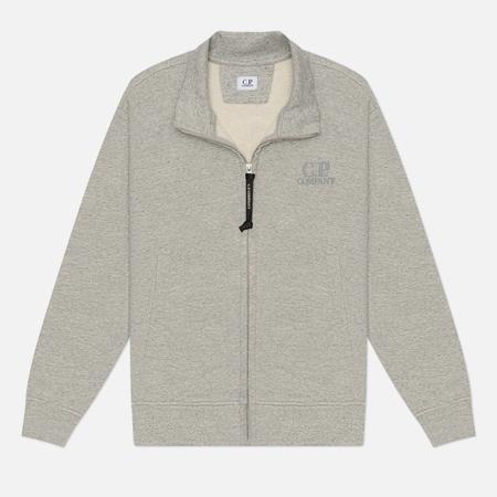 Мужская толстовка  Diagonal Raised Fleece Zip Logo, цвет серый, размер M C.P. COMPANY