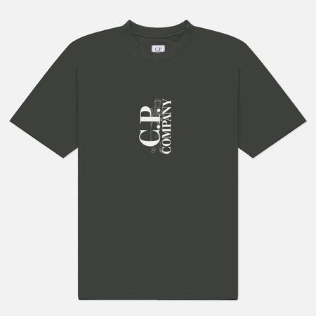 Мужская футболка  30/1 Jersey Logo Comfort Fit, цвет серый, размер M C.P. COMPANY