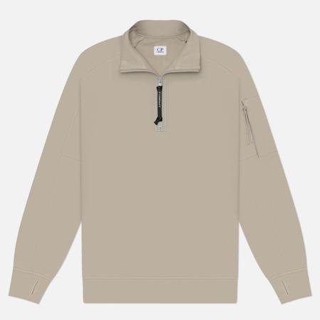 Мужская толстовка  Diagonal Raised Fleece Half Zip Lens Regular, цвет серый, размер L C.P. COMPANY