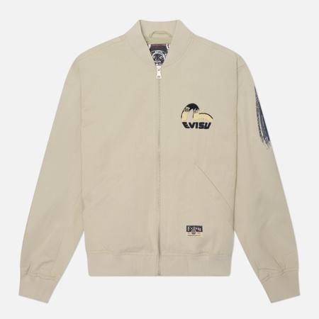 Мужская куртка бомбер  Heritage Daicock Print, цвет серый, размер XL Evisu