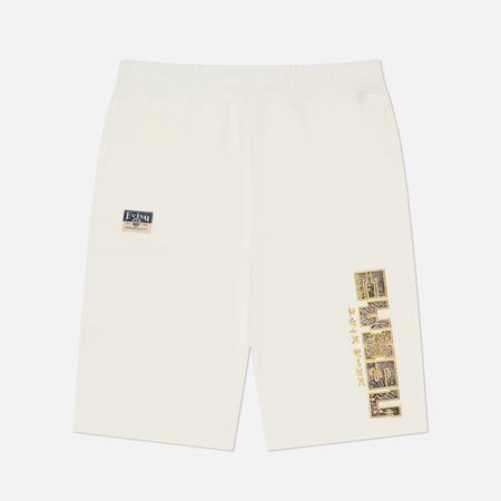 Мужские шорты  Heritage Brocade Patch, цвет белый, размер S Evisu