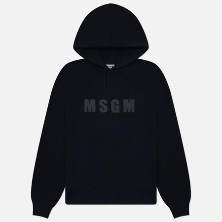 Мужская толстовка   Maxi Logo Washed Hoodie, цвет чёрный, размер M MSGM