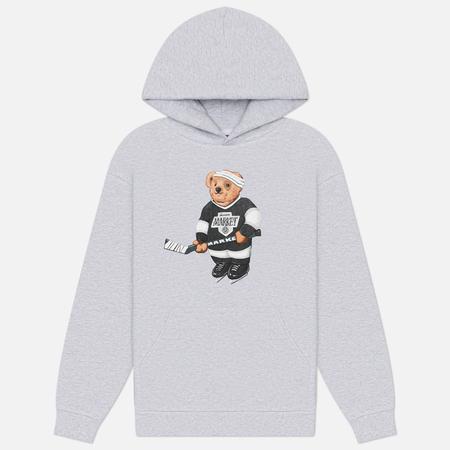 Мужская толстовка  Hockey Bear Hoodie, цвет серый, размер L MARKET