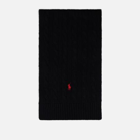 Шарф  Classic Cable Oblong, цвет чёрный Polo Ralph Lauren