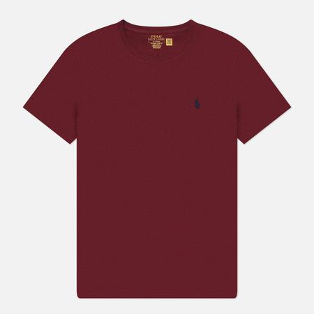 Мужская футболка  Classic Crew Neck 26/1 Jersey, цвет бордовый, размер S Polo Ralph Lauren