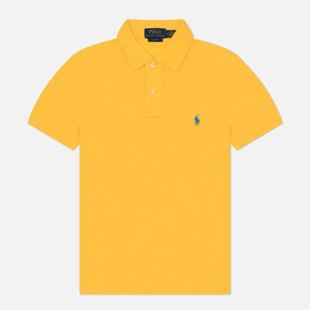 Мужское поло  The Iconic Basic Mesh Slim Fit, цвет жёлтый, размер L Polo Ralph Lauren