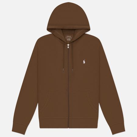 Мужская толстовка  Double-Knit Full-Zip Hoodie, цвет коричневый, размер M Polo Ralph Lauren