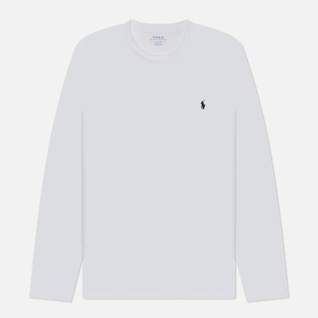 Мужской лонгслив  BCI Liquid Cotton Sleep Top Crew Neck, цвет белый, размер S Polo Ralph Lauren