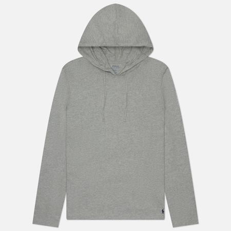 Мужской лонгслив  BCI Liquid Cotton Sleep Top Hoodie, цвет серый, размер S Polo Ralph Lauren