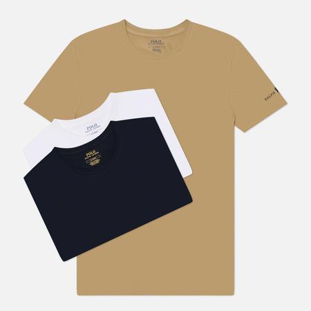 Комплект мужских футболок  Logo Sleeve Crew Neck 3-Pack, цвет комбинированный, размер M Polo Ralph Lauren