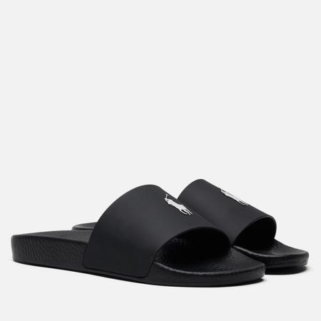 Мужские сланцы  Signature Pony Slide, цвет чёрный, размер 46 EU Polo Ralph Lauren