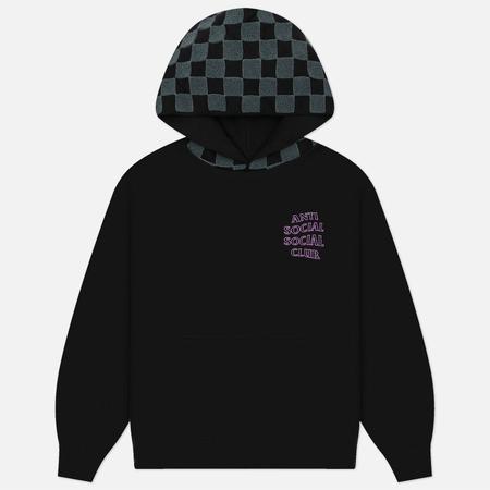 Мужская толстовка  Chenille Checkered Hoodie, цвет чёрный, размер L Anti Social Social Club