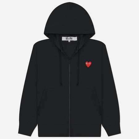Мужская толстовка  Red Heart Emblem Zip Hoodie, цвет чёрный, размер L Comme des Garcons PLAY