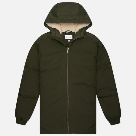 Мужской пуховик  Quilted Puffer, цвет оливковый, размер 48 Lacoste