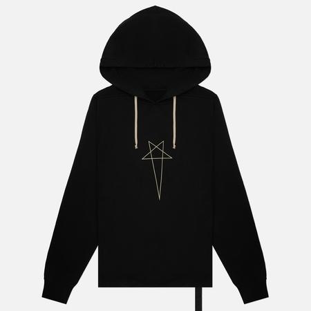 Мужская толстовка  Concordians Oversized Hoodie Pentagram Print, цвет чёрный, размер M Rick Owens DRKSHDW