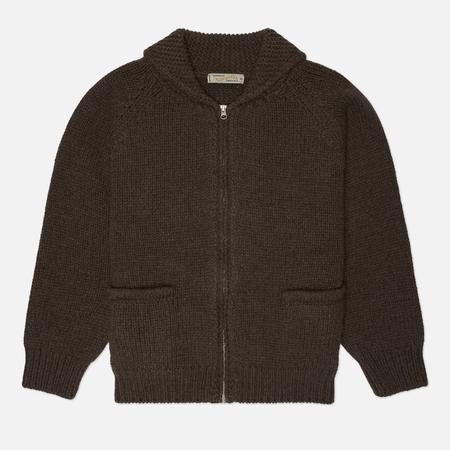 Мужской свитер  Heavy Cowichan Zip Up Cardigan, цвет коричневый, размер L FrizmWORKS