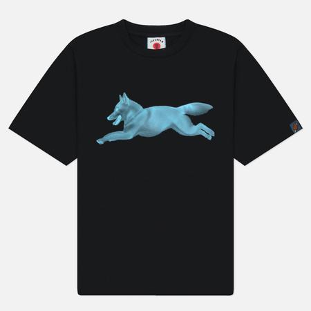 Мужская футболка  Halftone Running Dog, цвет чёрный, размер M ICECREAM