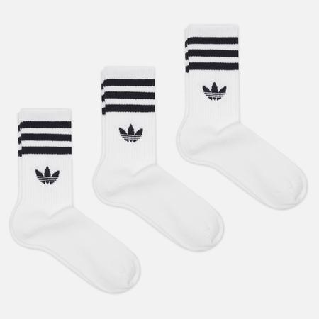 Комплект носков  Originals 3-Stripes Crew 3-Pack, цвет белый, размер 40-42 EU Adidas