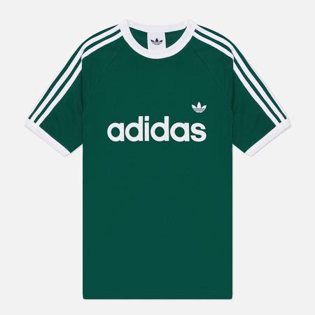 Мужская футболка  Originals 3-Stripes Ringer, цвет зелёный, размер L Adidas