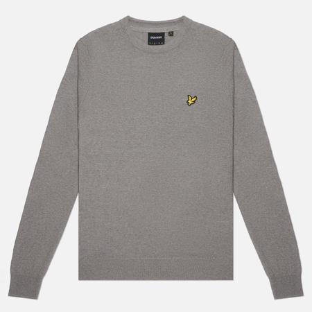 Мужской свитер  Cotton Merino Crew Neck Regular Fit Jumper, цвет серый, размер L Lyle & Scott