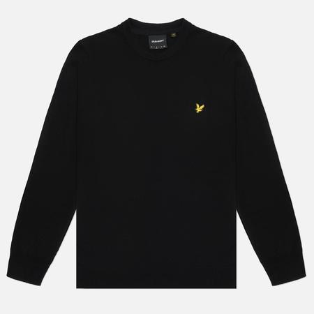 Мужской свитер  Cotton Merino Crew Neck Regular Fit Jumper, цвет чёрный, размер L Lyle & Scott
