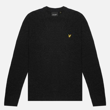 Мужской свитер  Crew Neck Lambswool Blend Regular Fit Jumper, цвет чёрный, размер M Lyle & Scott