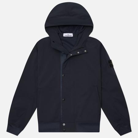Мужская куртка ветровка  Light Soft Shell-R E.Dye Waterless Color System, цвет синий, размер L Stone Island