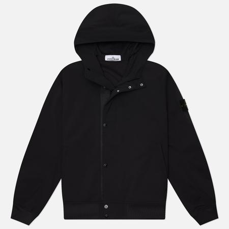 Мужская куртка ветровка  Light Soft Shell-R E.Dye Waterless Color System, цвет чёрный, размер S Stone Island