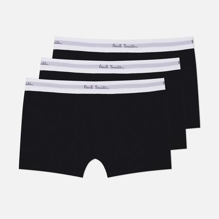 Комплект мужских трусов  Organic Cotton White Band Boxer Briefs 3-Pack, цвет чёрный, размер XXL Paul Smith