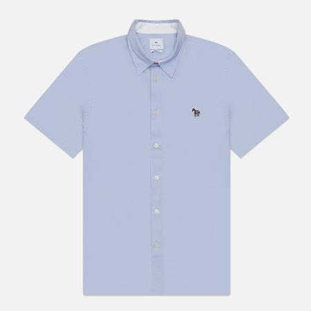 Мужская рубашка  Zebra Logo Casual Fit Short Sleeve, цвет голубой, размер XXL Paul Smith