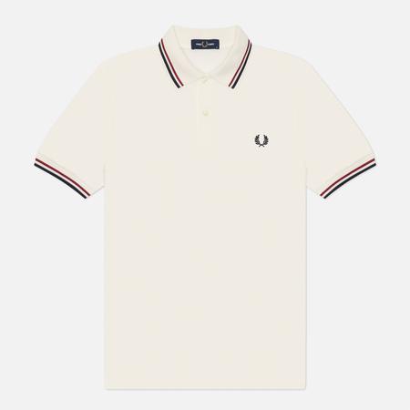 Мужское поло  M3600 Twin Tipped, цвет белый, размер L FRED PERRY
