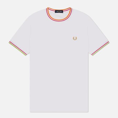 Мужская футболка  Twin Tipped Tennis, цвет белый, размер M FRED PERRY