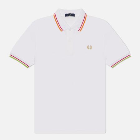 Мужское поло  Twin Tipped Tennis, цвет белый, размер XXL FRED PERRY