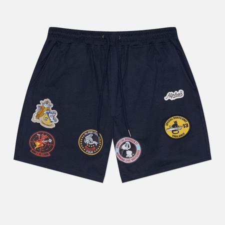 Мужские шорты  Patched Jersey, цвет синий, размер XL Alpha Industries
