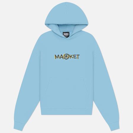 Мужская толстовка  Smiley Doodle Hoodie, цвет голубой, размер M MARKET