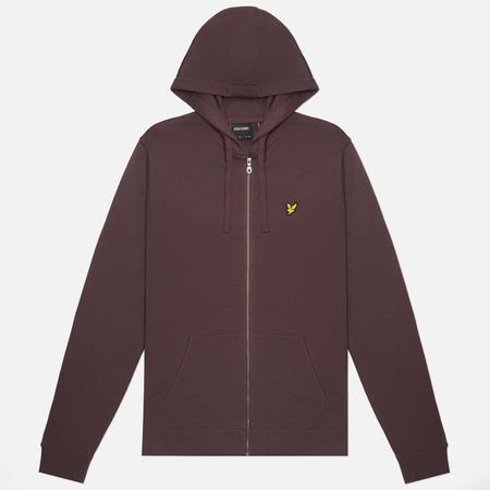 Мужская толстовка  Loopback Cotton Full Zip Hoodie, цвет коричневый, размер M Lyle & Scott
