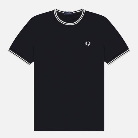 Мужская футболка  Twin Tipped, цвет синий, размер S FRED PERRY