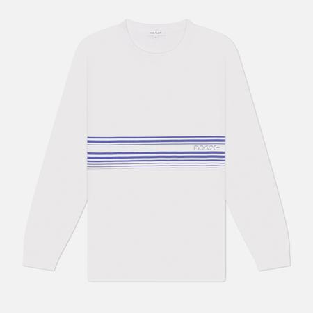 Мужской лонгслив  Loften Nautical Stripe Print Heavy, цвет белый, размер M NORSE PROJECTS