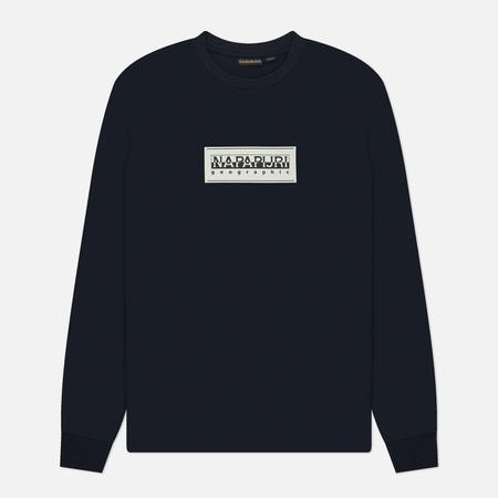 Мужской лонгслив  Box Logo Crew Neck, цвет чёрный, размер XL Napapijri