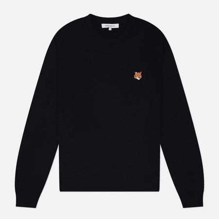 Мужской свитер  Fox Head Merino Regular, цвет чёрный, размер XXL Maison Kitsune