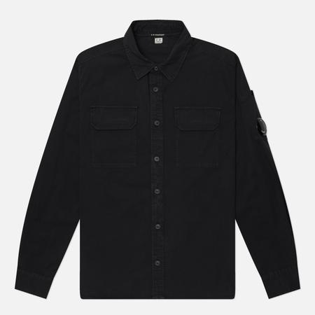 Мужская рубашка  Organic Gabardine Lens Regular, цвет чёрный, размер M C.P. COMPANY