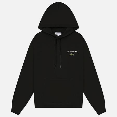 Мужская толстовка  Multi Print Fleece Hoodie, цвет чёрный, размер XL Lacoste