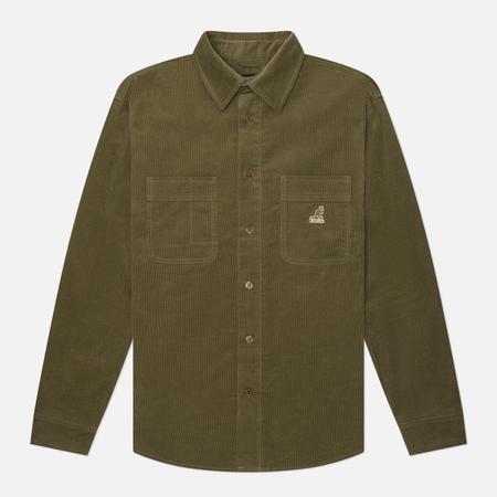 Мужская рубашка  Corduroy, цвет оливковый, размер L KANGOL