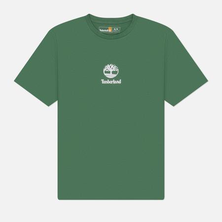 Мужская футболка  Stack Logo, цвет зелёный, размер L Timberland