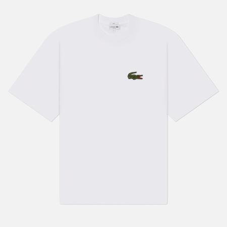 Мужская футболка  Loose Fit Heavy Cotton Badge, цвет белый, размер L Lacoste