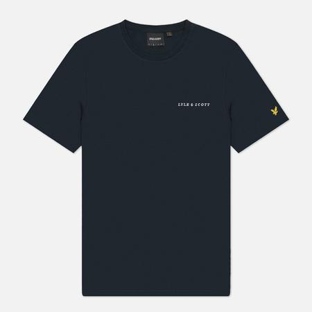 Мужская футболка  Embroidered Logo Cotton, цвет синий, размер M Lyle & Scott