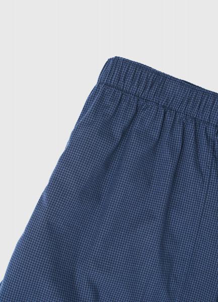 Текстильные трусы-боксеры в клетку, Синий OSTIN