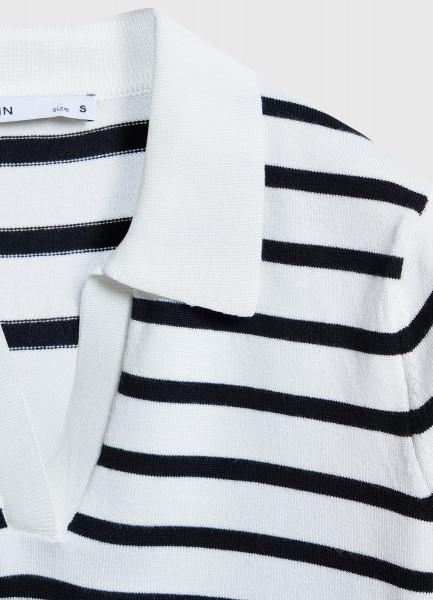 Джемпер-поло с коротким рукавом, Белый OSTIN