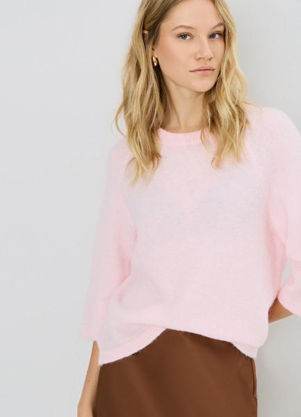 Джемпер из пряжи с шерстью альпака, Розовый OSTIN